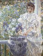 Woman with a Vase of Irises Robert Reid